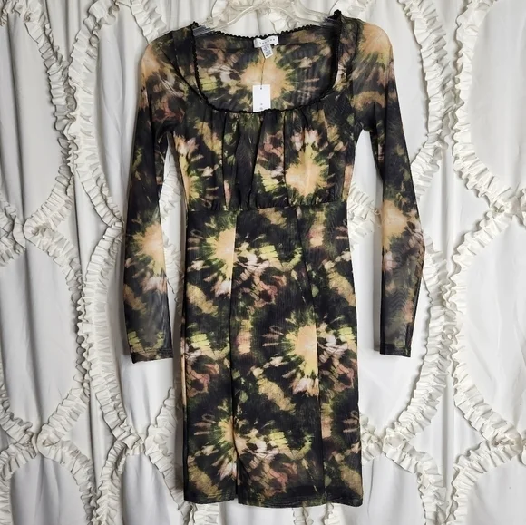 New Asos TopShop Tie Dye Mini Dress 2 - Picture 1 of 5